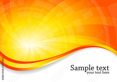 Vector bright background in orange color