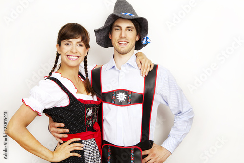 Quadro su tela trachten pärchen oktoberfest