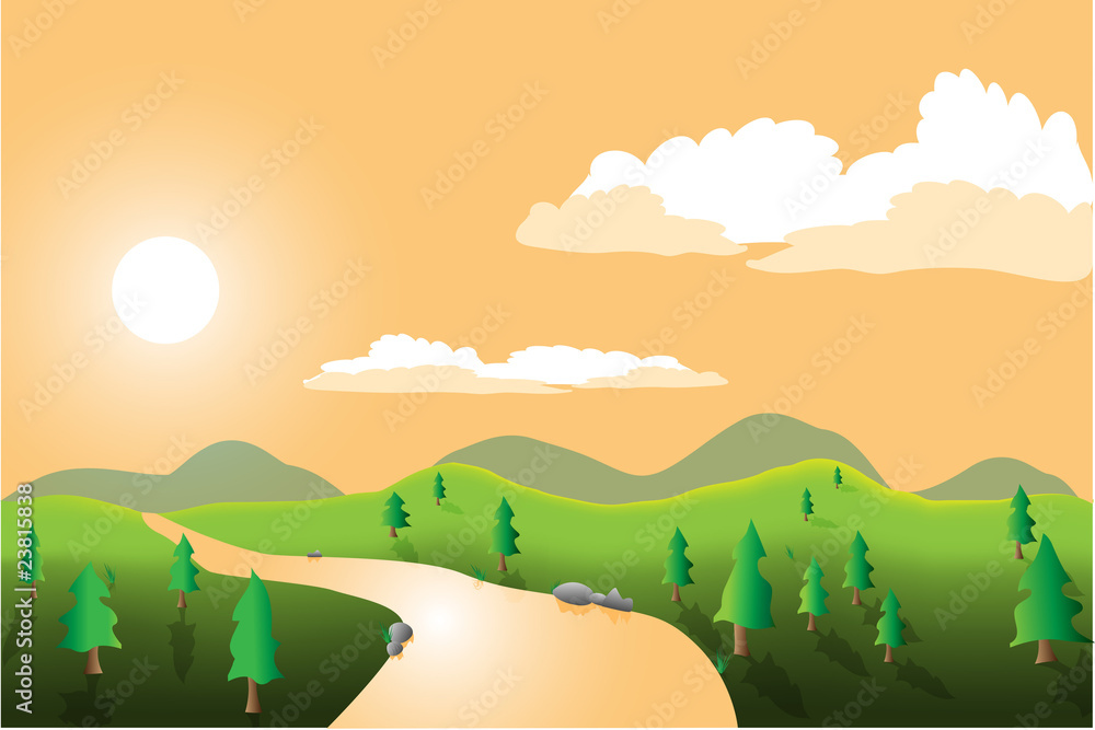 Obraz premium Meadow Landscape