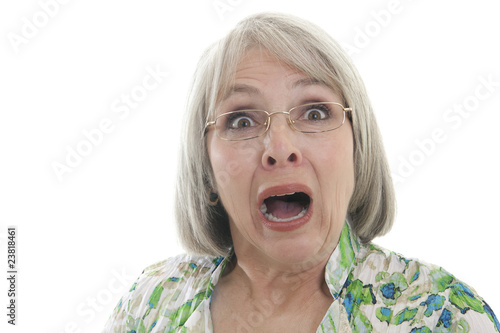 Scared woman