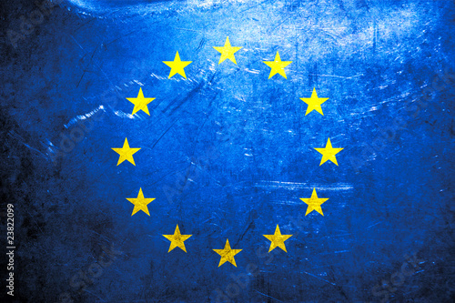 Grunge flag of European union