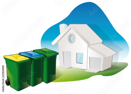 le tri sélectif des déchets dans les foyers / habitations