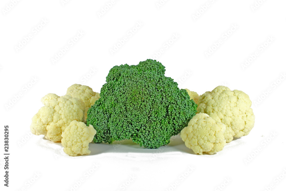 Broccoli and cauliflower Broccoli and cauliflower