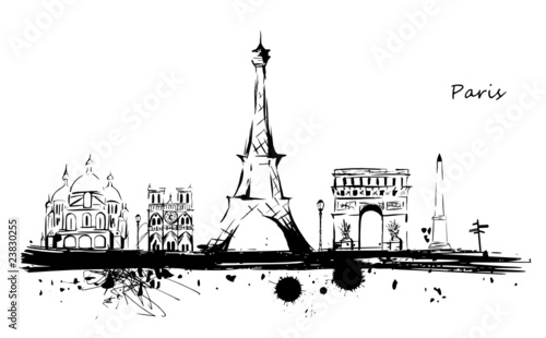 Paris monuments ligne #23830255