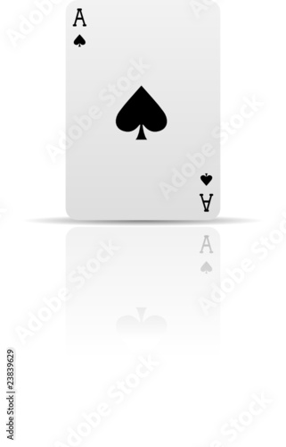 Suit spades card isolated on white