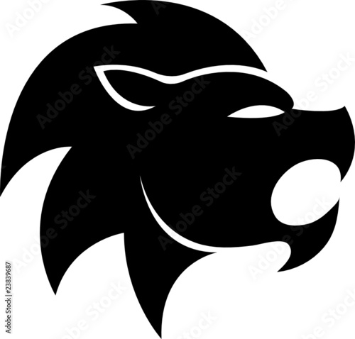 Black leo isolated on white