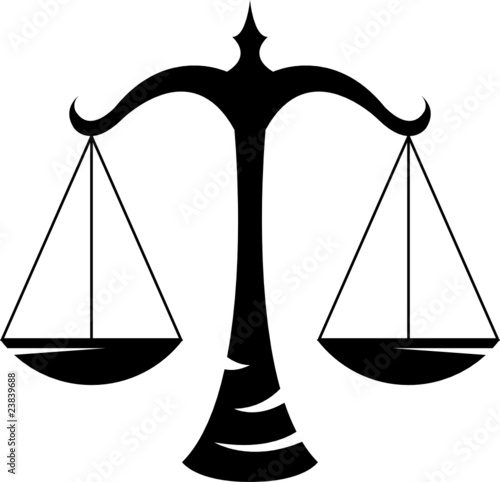 Black libra isolated on white