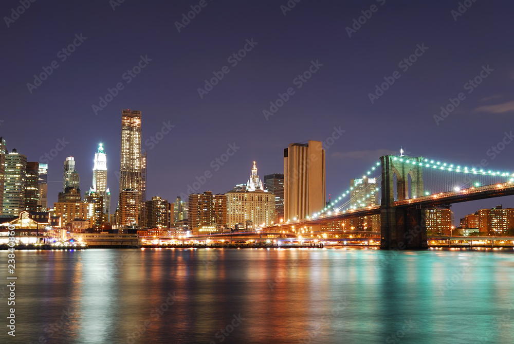 Urban Manhattan New York City skyline