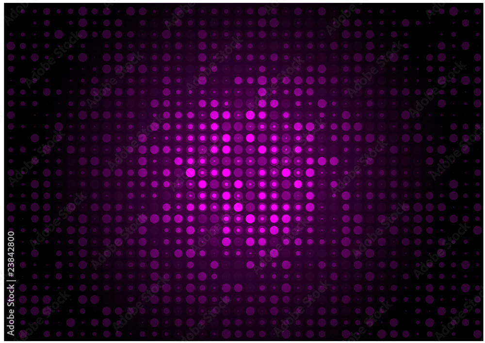 Neon vector pink doted background