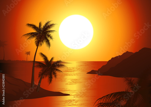 Dusk on the beach