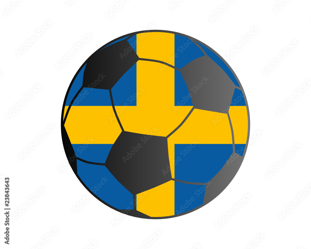 Fahne von Schweden und Fußball