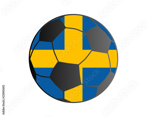 Fahne von Schweden und Fu  ball