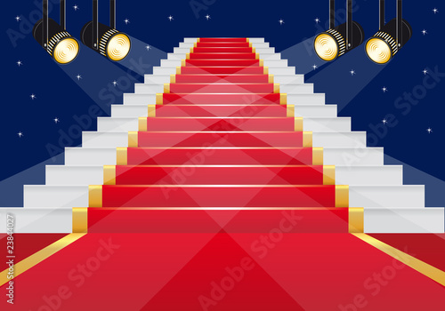 escalier - tapis rouge - cinéma - réussite - succès - gloire - show-business - star - film