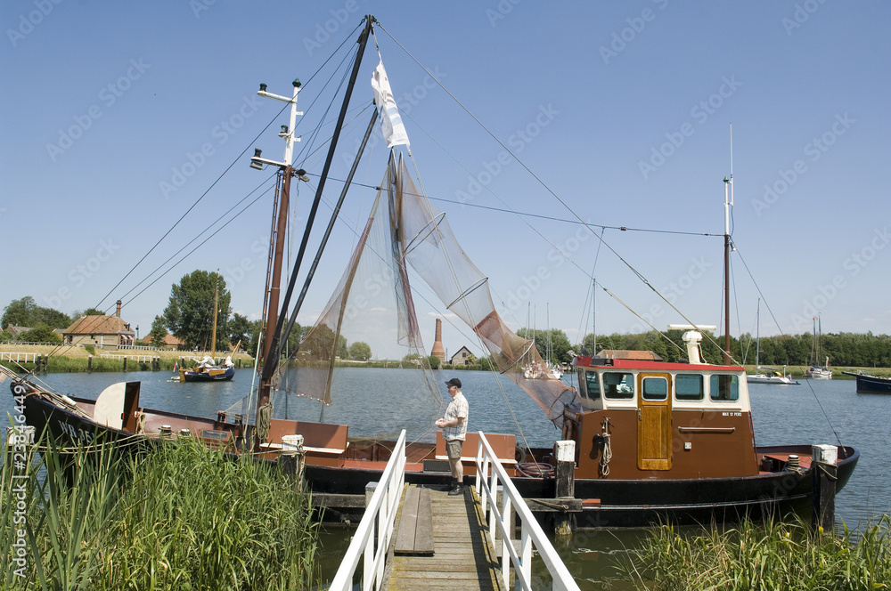 Vintage fishing ship