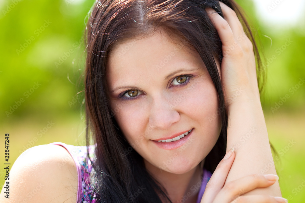 closeup outdoors woman portrait closeup outdoors woman portrait
