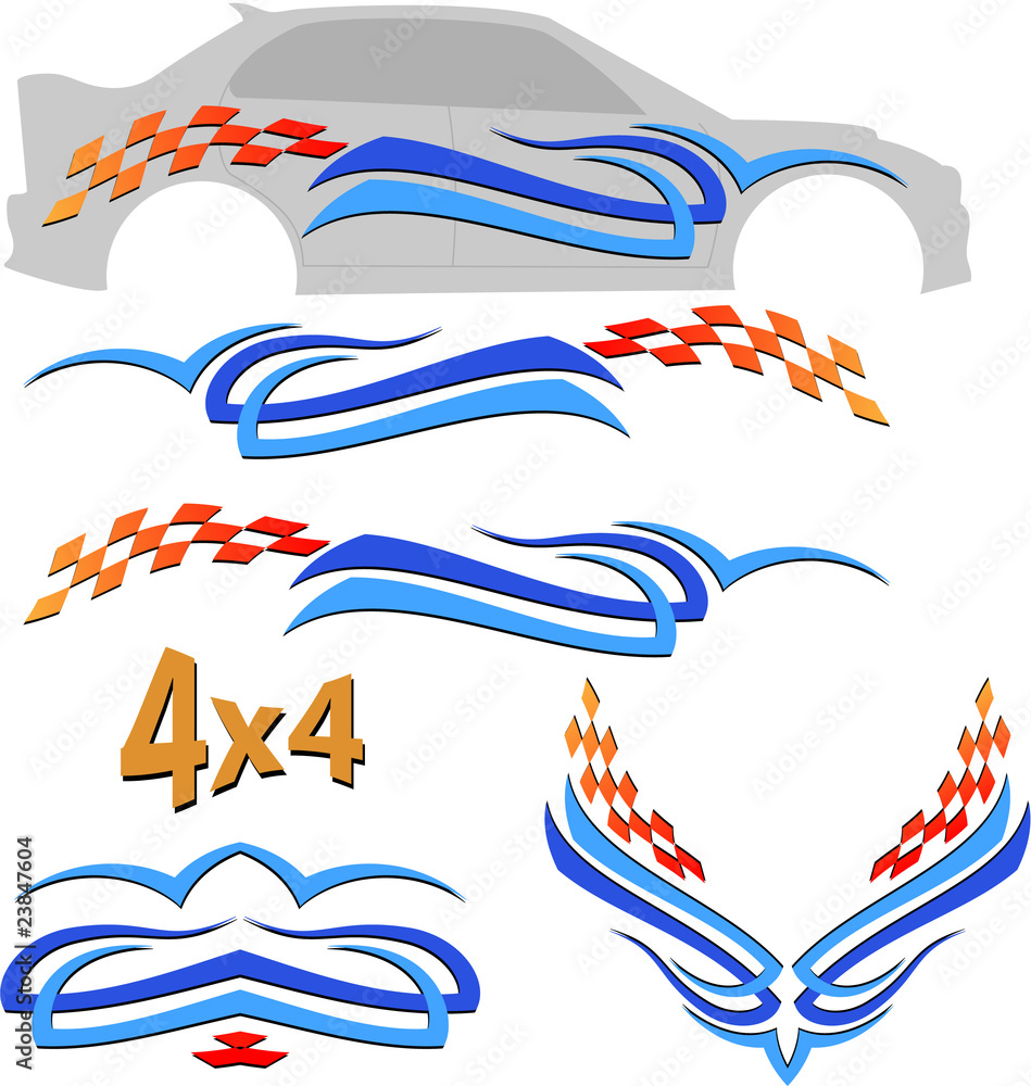 Obraz premium Vehicle Graphics, Strips : Vinyl Ready