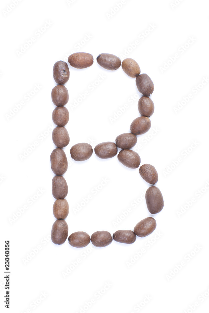 Coffee alphabet isolated on white backgroung Coffee alphabet isolated on white backgroung