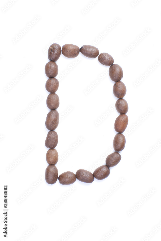Coffee alphabet isolated on white backgroung Coffee alphabet isolated on white backgroung