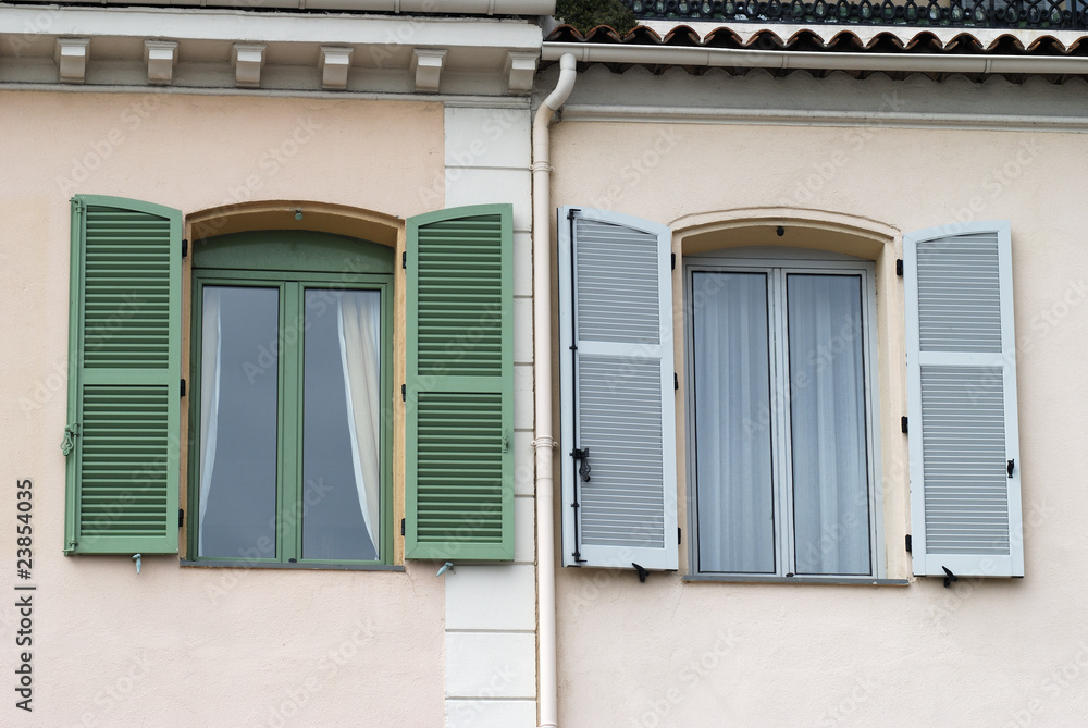 Windows and shutters. Cannes. Cote d'Azur. France Windows and shutters. Cannes. Cote d'Azur. France