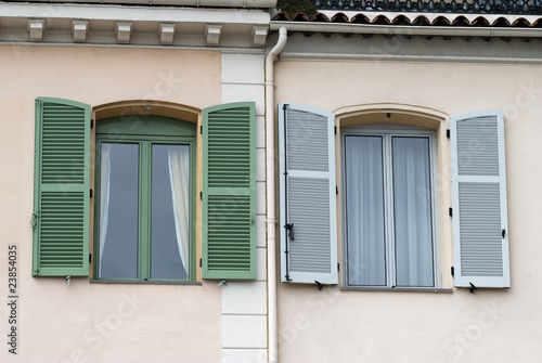 Windows and shutters. Cannes. Cote d Azur. France