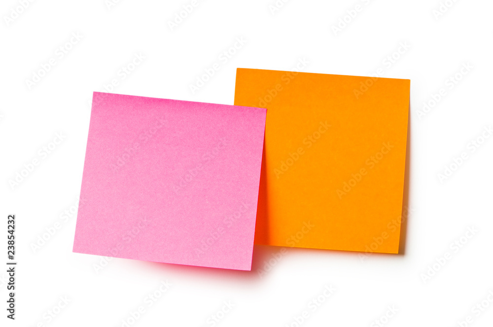 Reminder notes isolated on the white background Reminder notes isolated on the white background