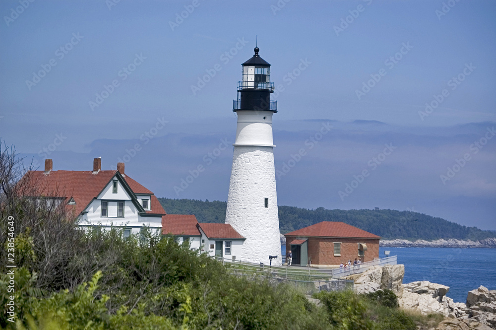 the Lighthouse at Cape Elizabeth, Maine, Usa