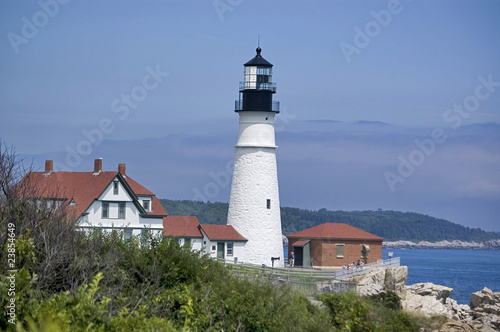 the Lighthouse at Cape Elizabeth  Maine  Usa