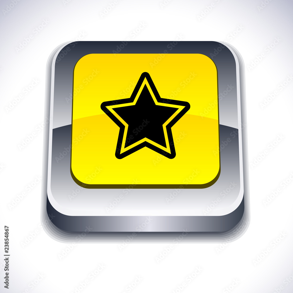 Star 3d button. Star 3d button.