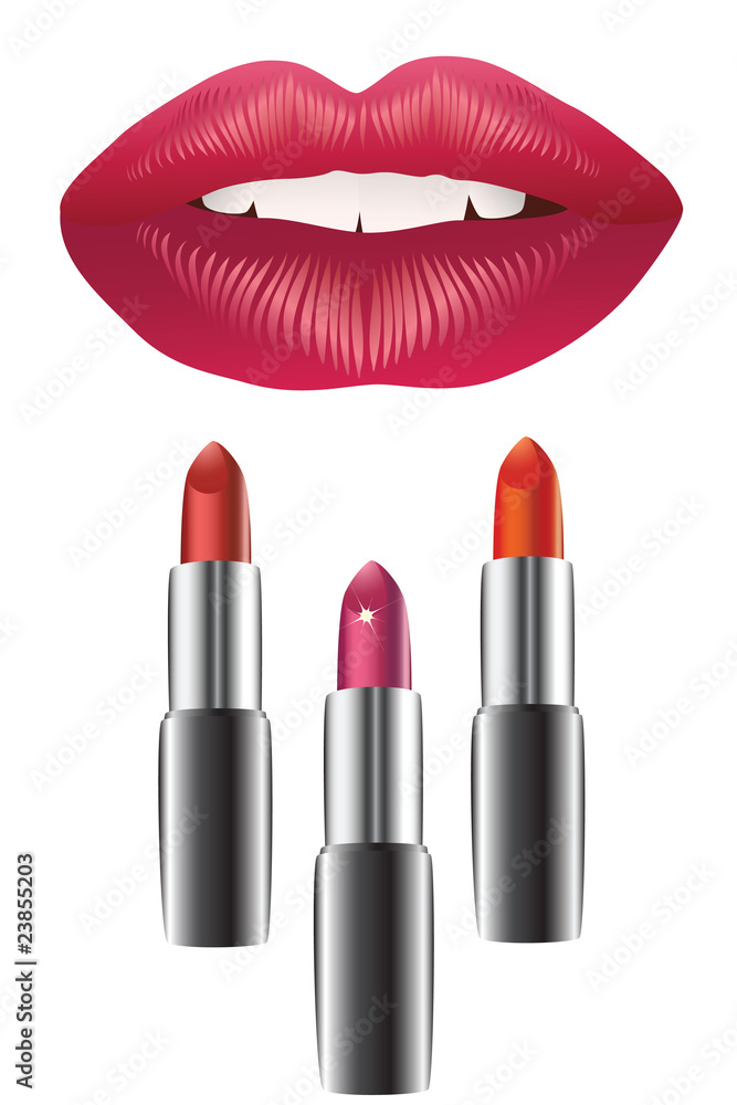Obraz premium Lips and lipstick.