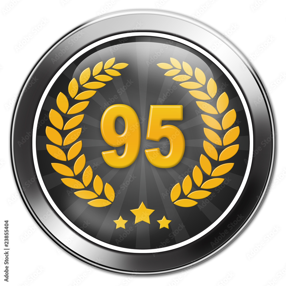 Naklejka premium 95. Birthday, Geburtstag, button, siegel, stempel