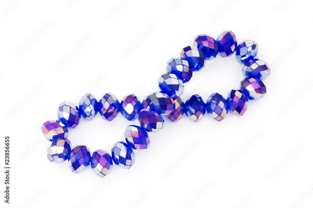 Purple bracelet isolated on the white background Purple bracelet isolated on the white background