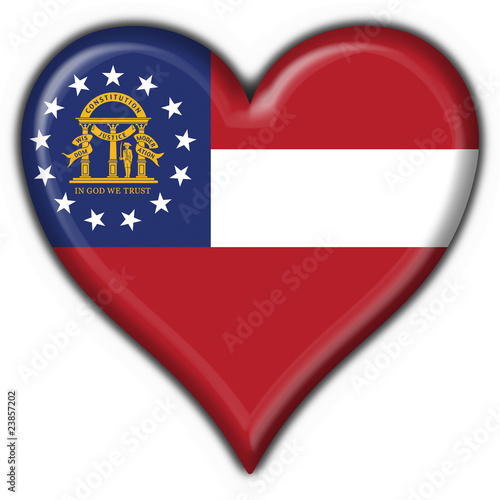 Georgia (USA State) button flag heart shape Free Download Georgia (USA State) button flag heart shape - GFXLoad