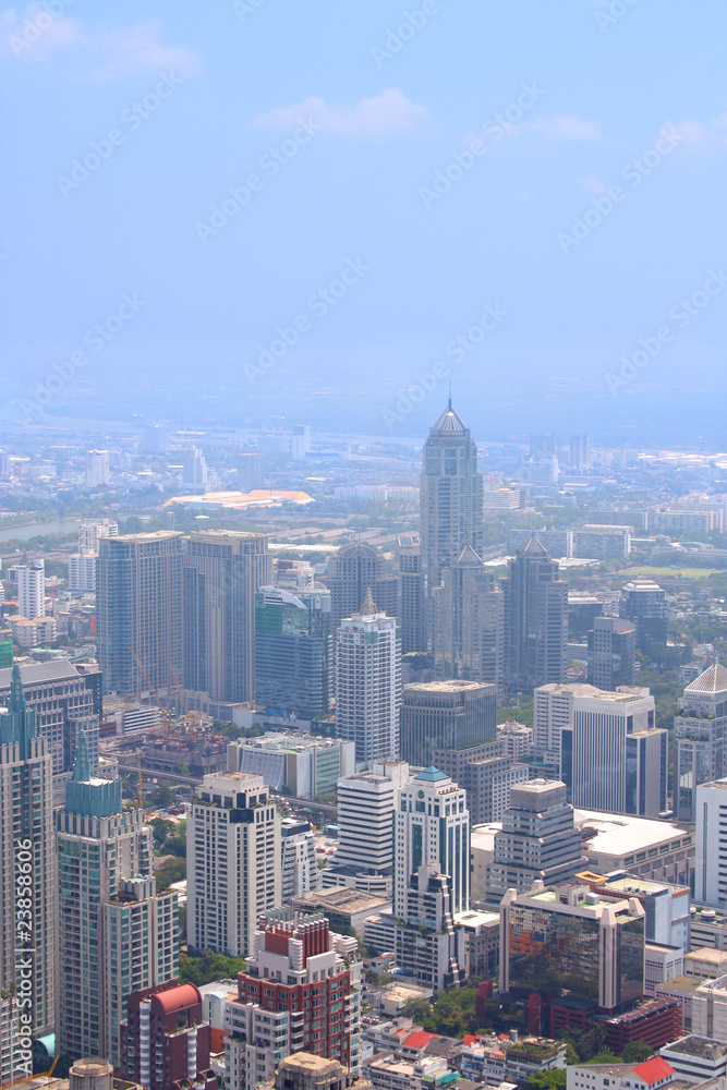 Modern city aerial view
