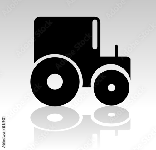 tractor black icon illustration