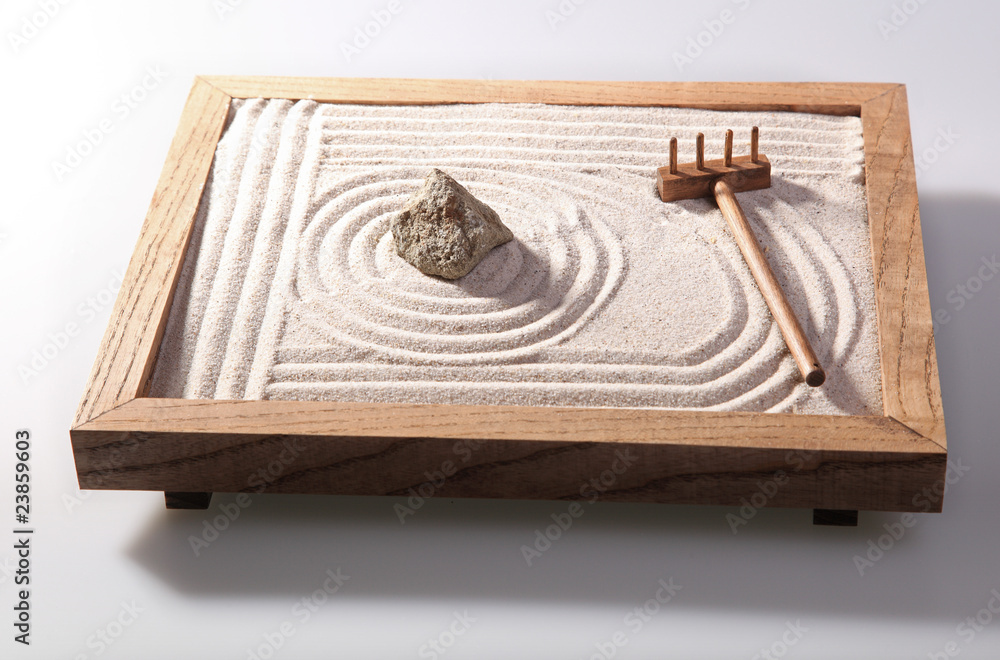 Mini zen garden japanese home decoration in studio Stock Photo Adobe