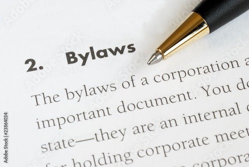 Definition of the bylaws of a corporation photo