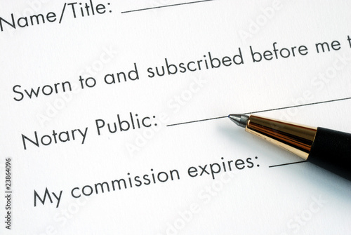 The paper is notarized by the Notary Public