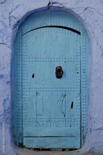 Hellblaue Tür in Chefchaouen © Heiko Löffler
