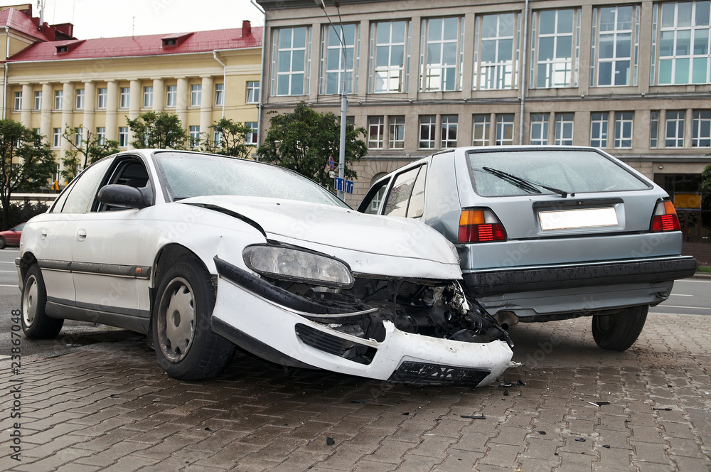 heavy damage car accident