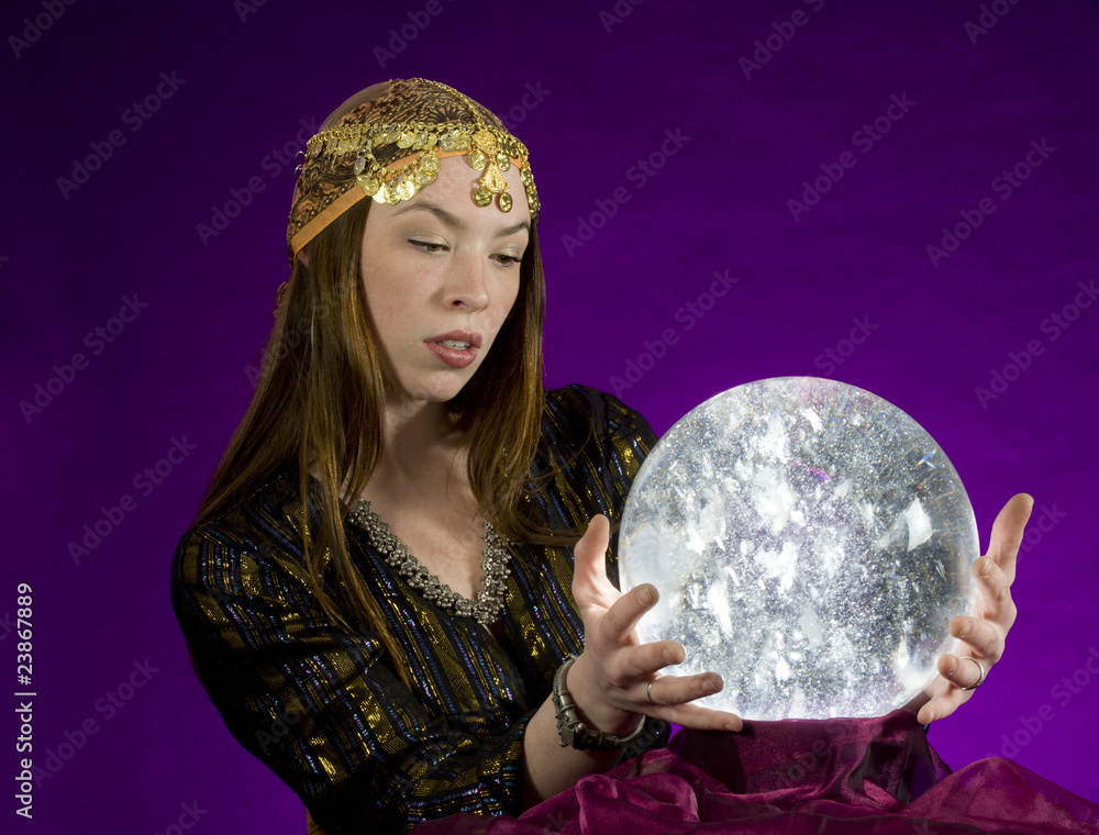Naklejka premium Fortune Teller with Crystal ball