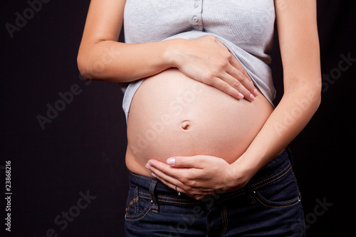 Beautiful belly of pregnant woman
