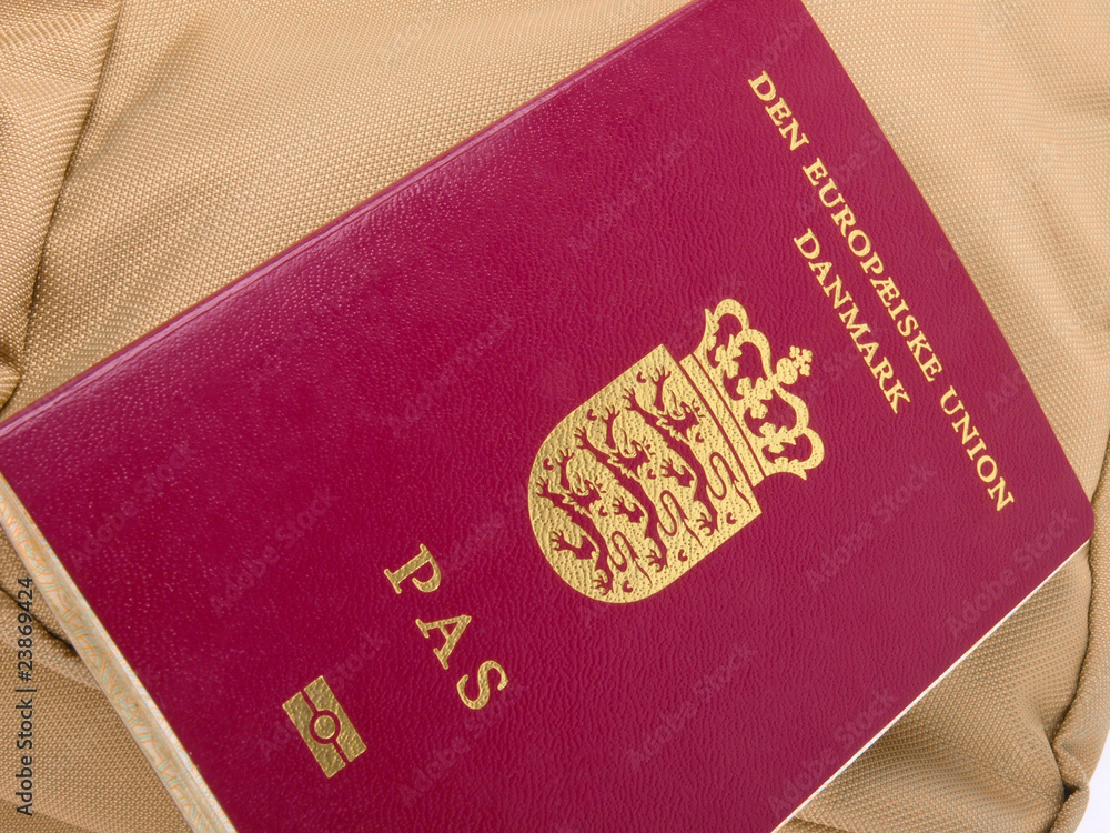Passport. Red. Cose up
