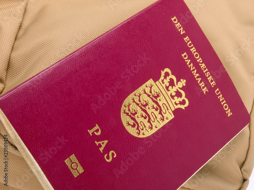 Passport. Red. Cose up