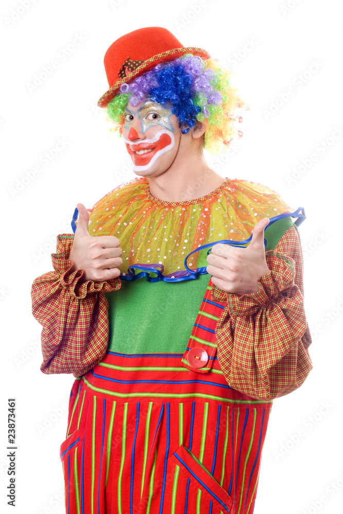 Portrait of a happy clown