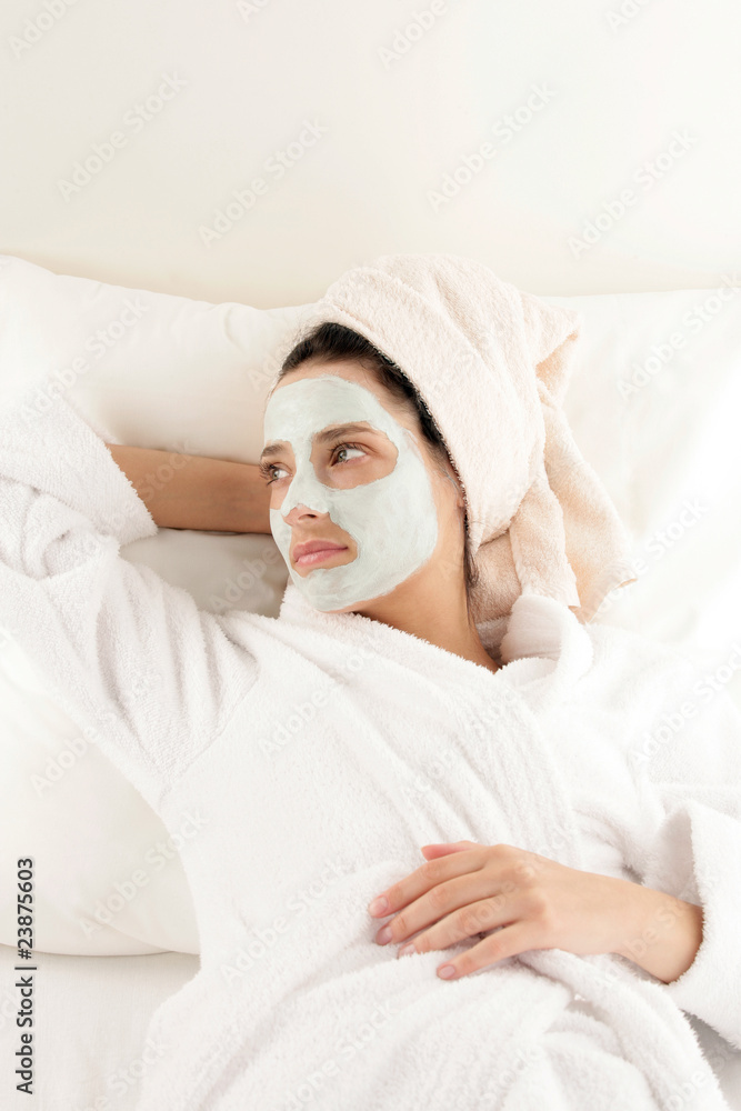 Woman wearing facial mask Woman wearing facial mask