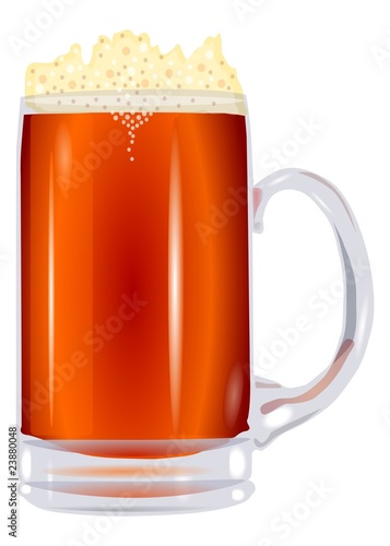 beer mug is isolated on a white background vector