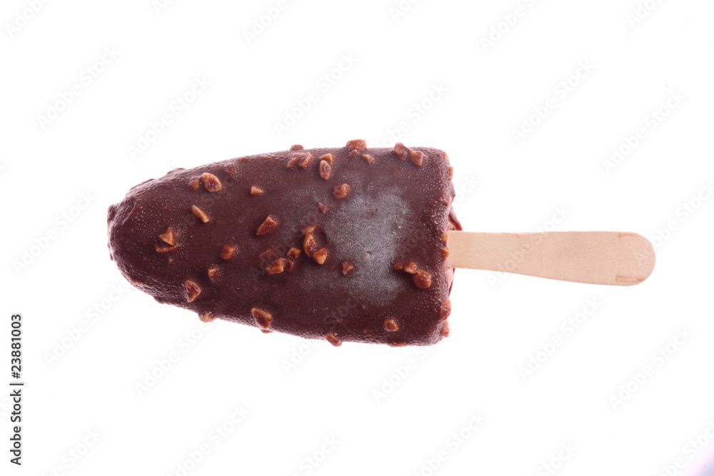 chocolate ice lollies isolated on a white background chocolate ice lollies isolated on a white background