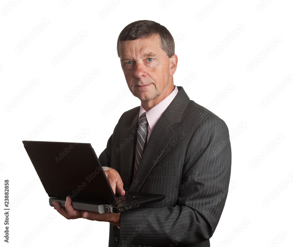 Senior with laptop Senior with laptop