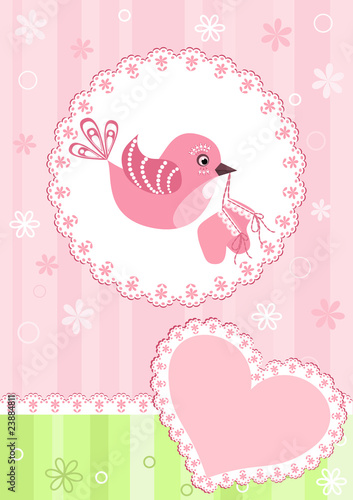 Baby arrival card.