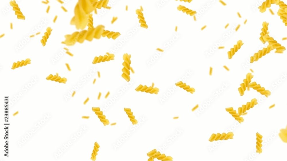 Fusilli falling - italian pasta Fusilli falling - italian pasta